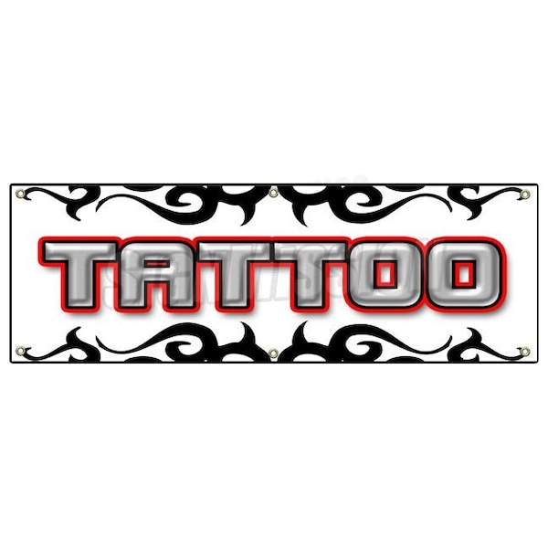 Signmission TATTOO 1 BANNER SIGN shop artist signs body art piercing body modification B-72 Tattoo1 - main
